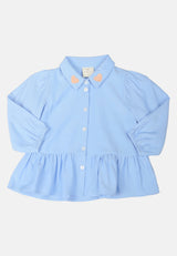 Baby Cheetah Girl Long Sleeves Blouse - CBG-130336
