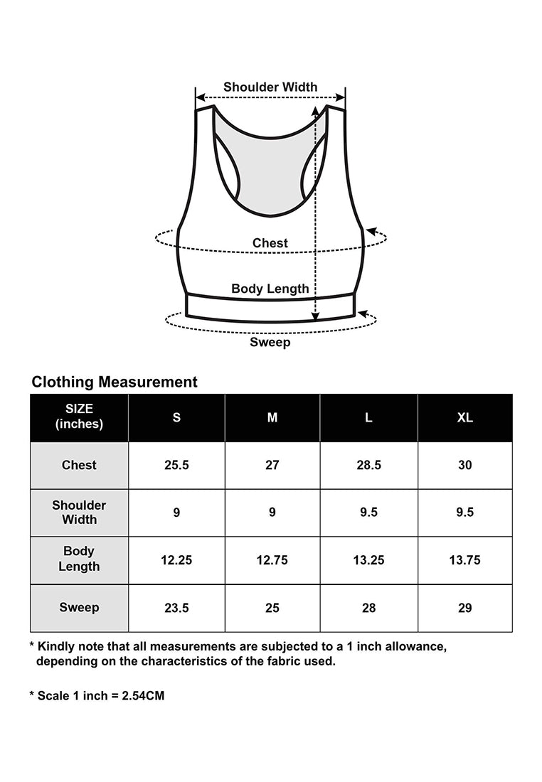 CTH unlimited Women Nylon Spandex (280gsm) Sports Bra MD3- CUW-8008