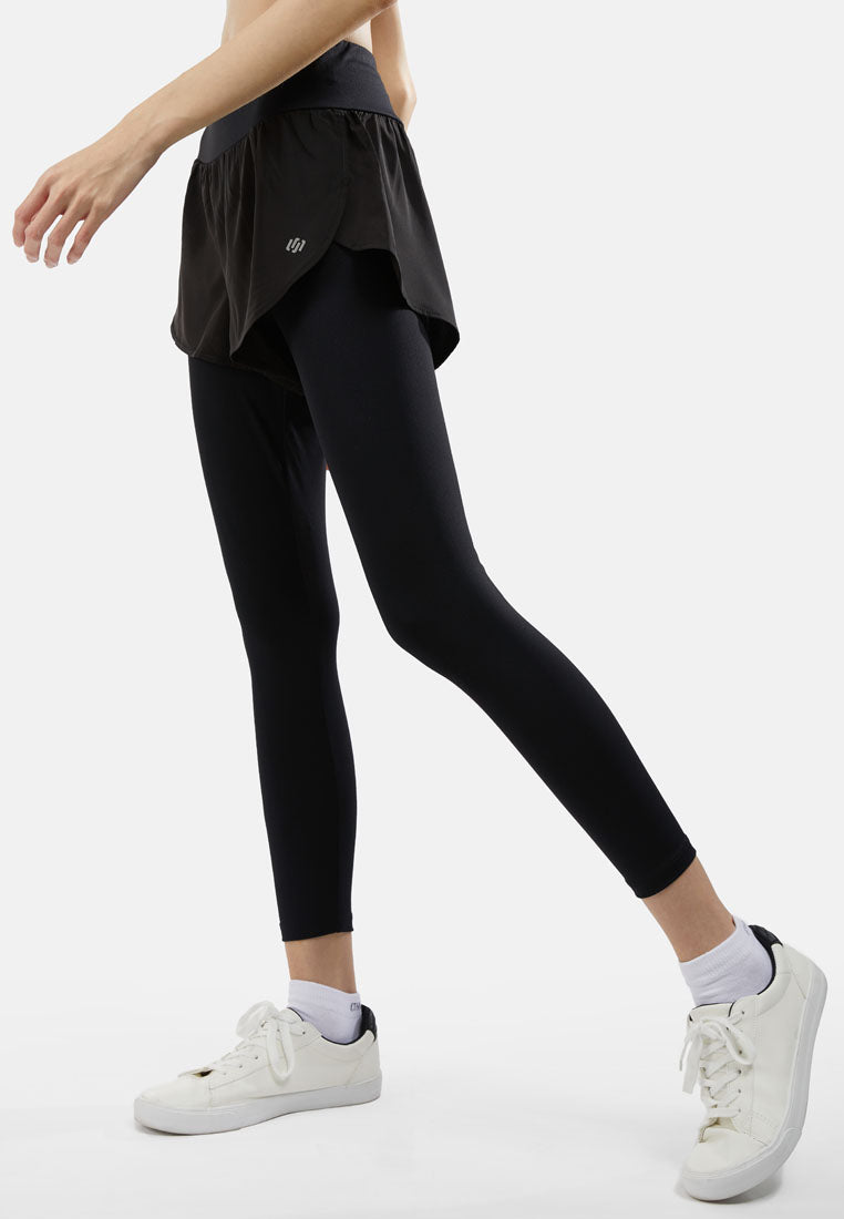 CTH Unlimited Women Polyester Mix 2-in-1 Leggings with Phone Pocket MD3- CUW-5212
