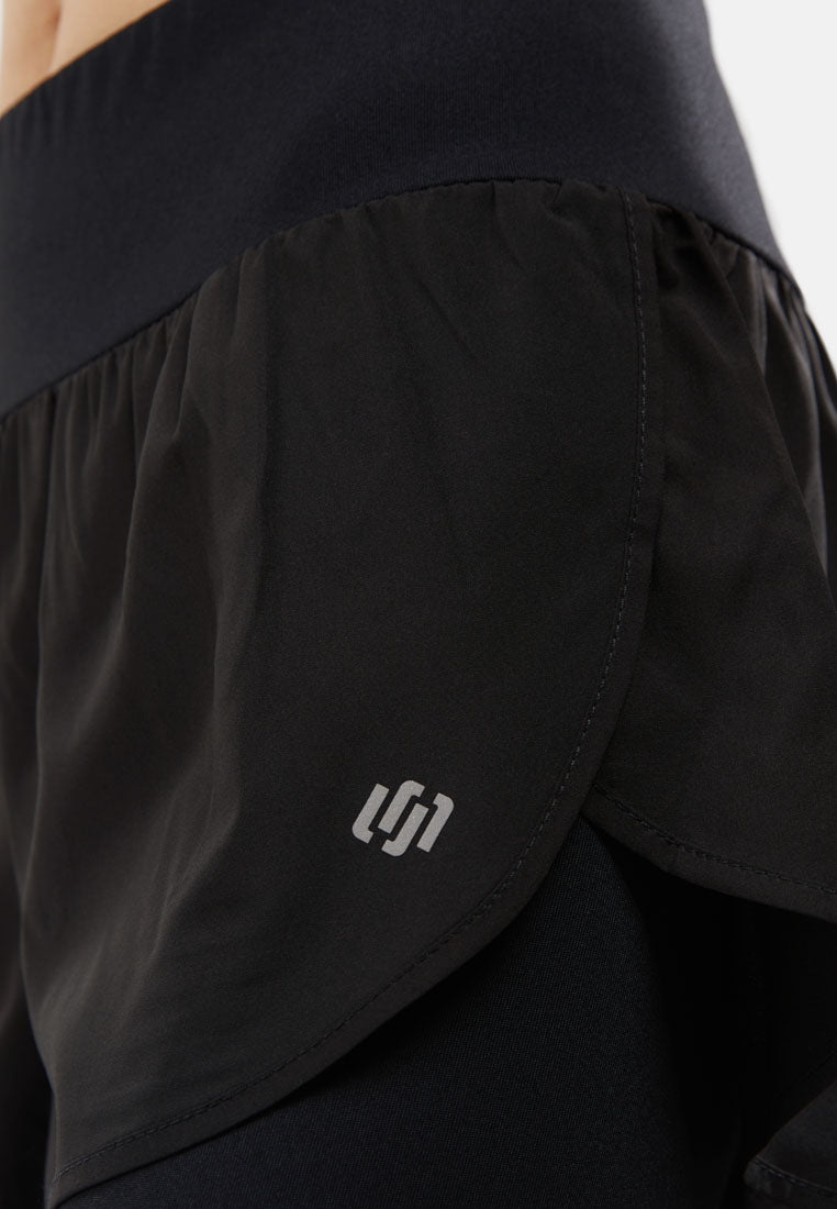 CTH Unlimited Women Polyester Mix 2-in-1 Leggings with Phone Pocket MD3- CUW-5212