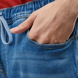 Cheetah Men Denim Jogger Pants - 110688
