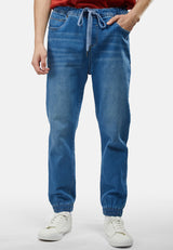 Cheetah Men Denim Jogger Pants - 110688