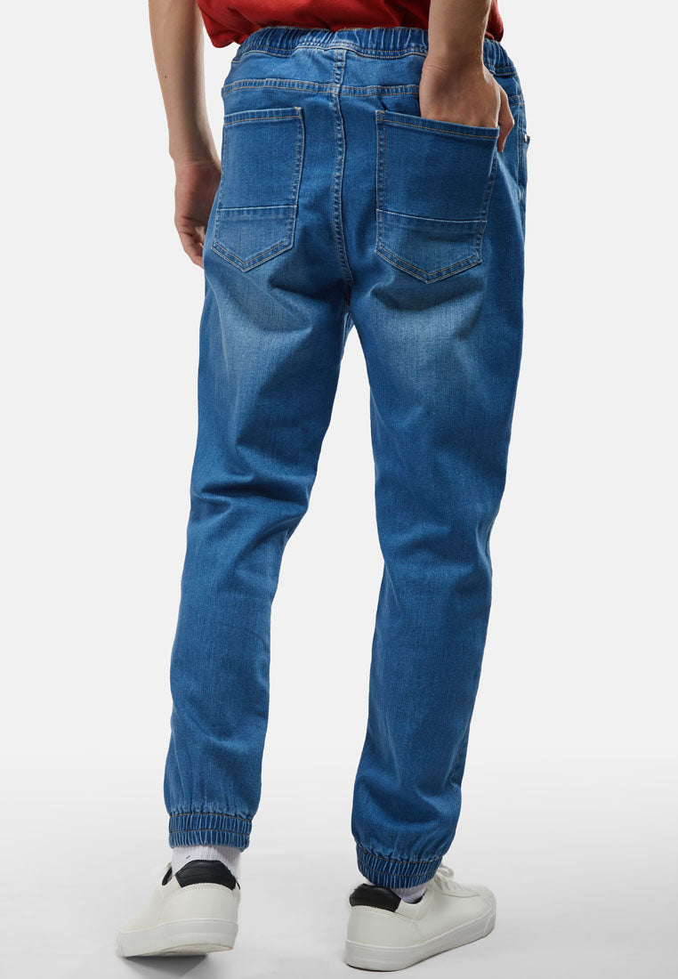 Cheetah Men Denim Jogger Pants - 110688