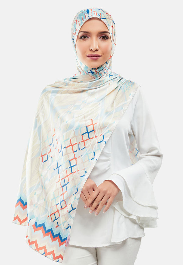 Arissa Hijab Printed Satin Silk Shawl Scraf - ARS-ST11292 (MD2)