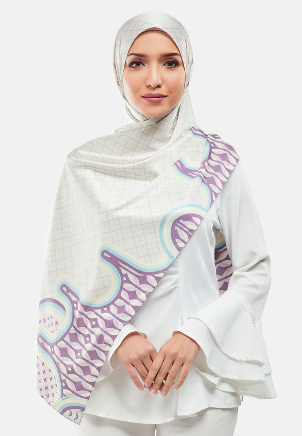 Arissa Hijab Printed Satin Silk Shawl Scraf - ARS-ST11288 (MD2)