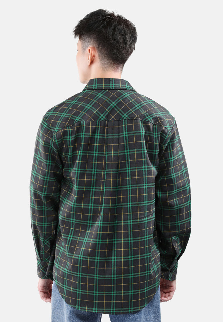 Cheetah Men Harry Potter Long Sleeve Hogwarts Checkered Shirt - 130566