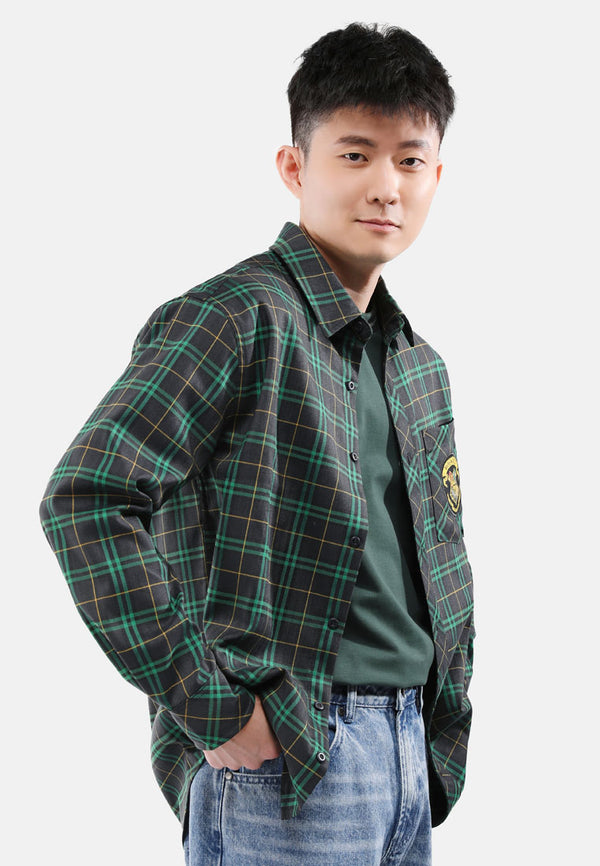 Cheetah Men Harry Potter Long Sleeve Hogwarts Checkered Shirt - 130566