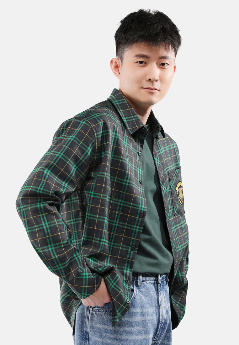 Cheetah Men Harry Potter Long Sleeve Hogwarts Checkered Shirt - 130566