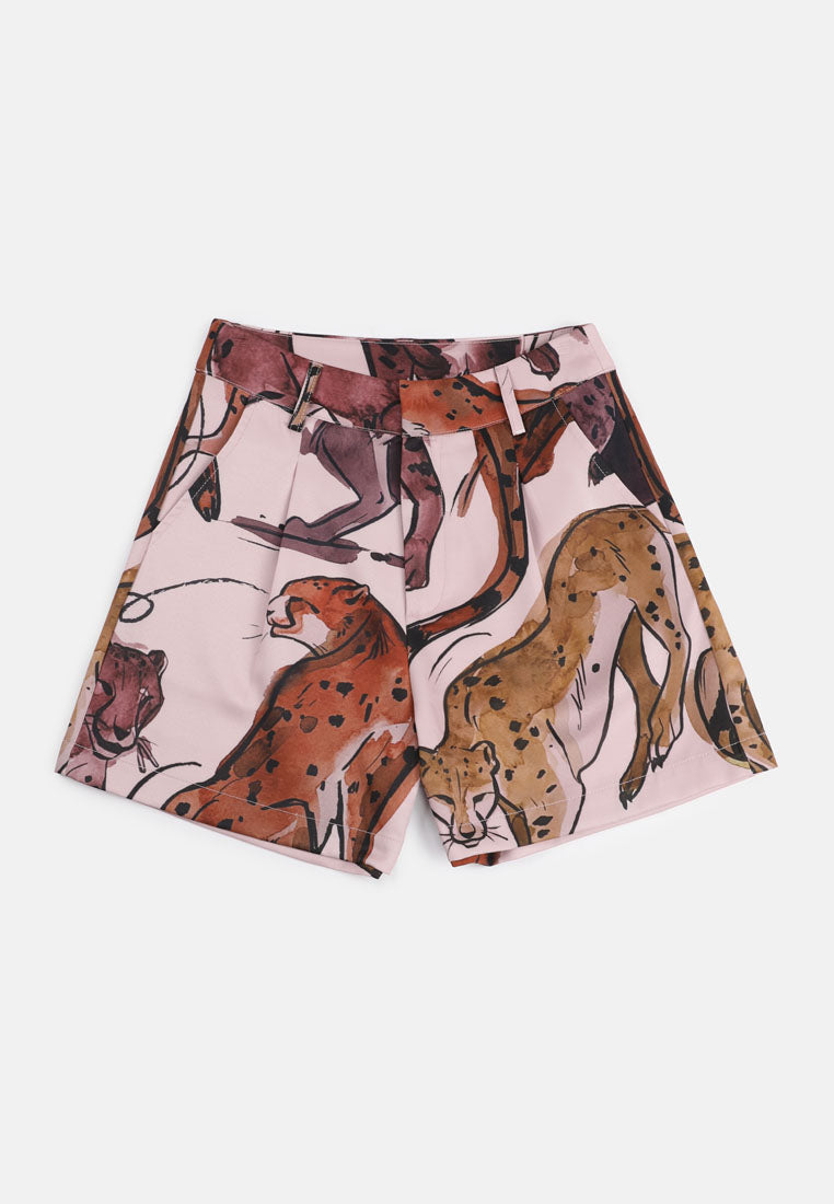 CHEETAH Women Safari Animal Print Shorts - CL-2788
