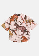 CHEETAH Women Safari Animal Full PRINT Top - CL-130430