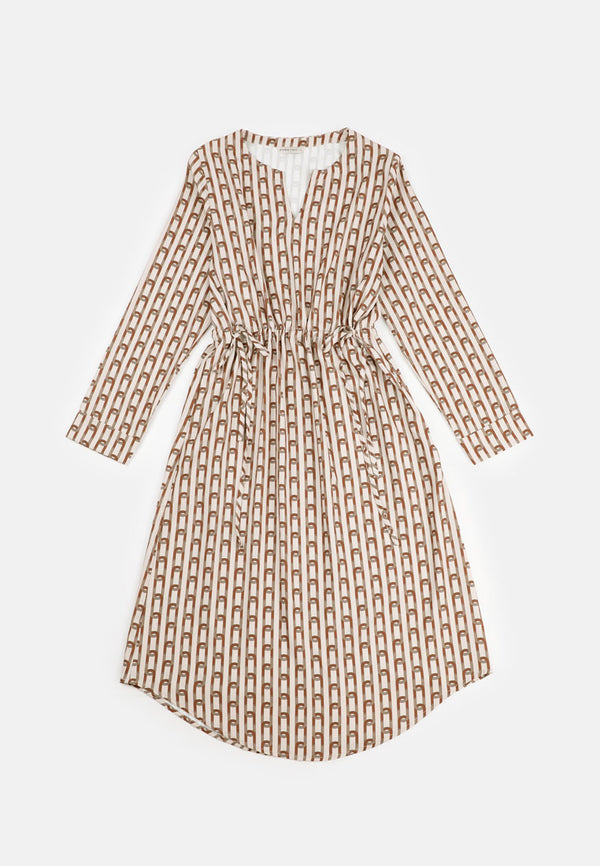 CHEETAH Women Safari Monogram Print Midi Dress - CL-19958