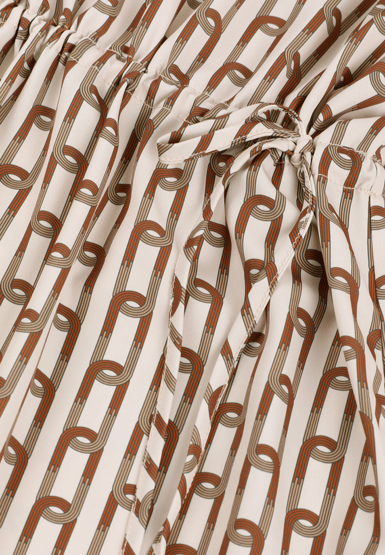 CHEETAH Women Safari Monogram Print Midi Dress - CL-19958