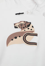 CHEETAH Women Safari Oversize Long Sleeve Cropped Hoodie - CL-66142