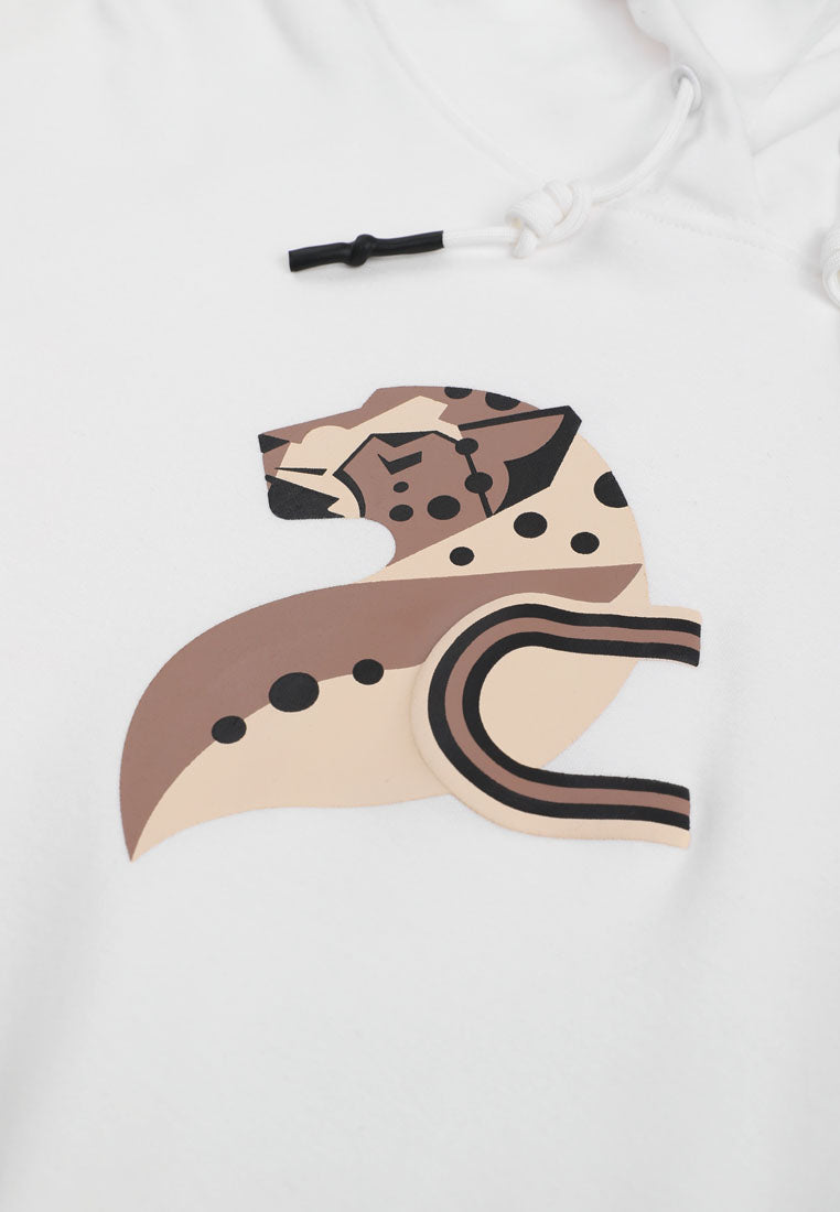 CHEETAH Women Safari Oversize Long Sleeve Cropped Hoodie - CL-66142