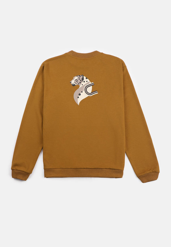 CHEETAH Women Safari High Neck Oversize Long Sleeve Sweatshirt - CL-66138
