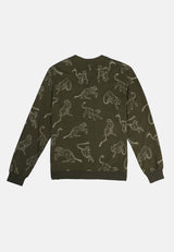 Cheetah Men Safari Printed Oversized Cardigan - 30628