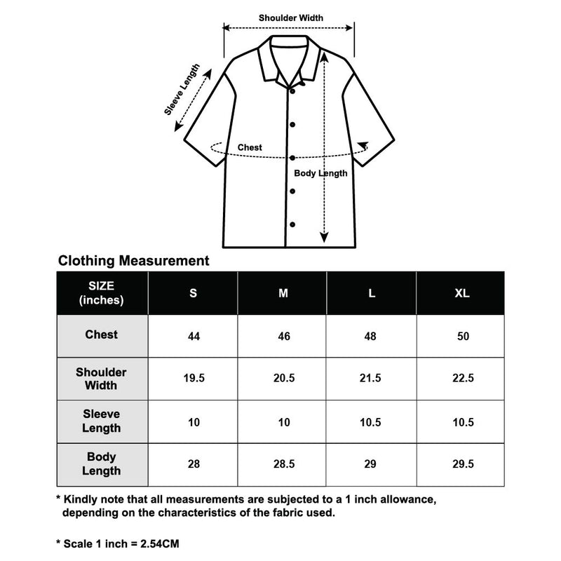Cheetah Men Safari Open Collar Short Sleeve Shirt - 130578