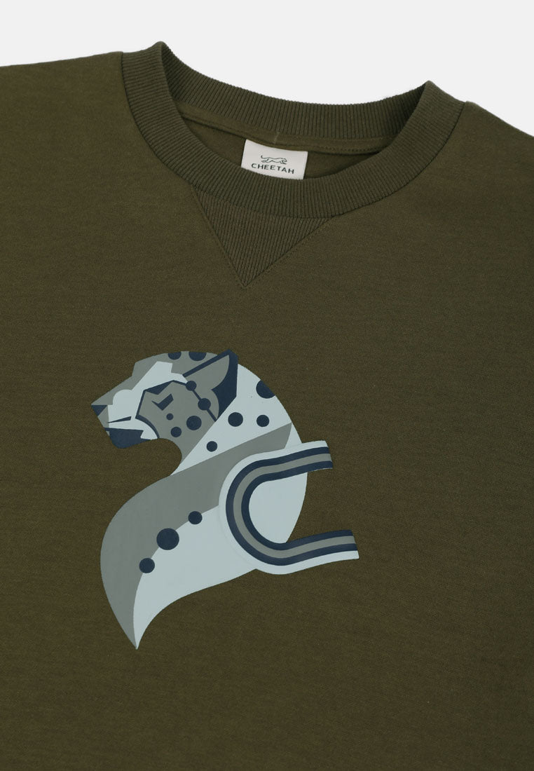 Cheetah Men Safari Short Sleeve Oversized Graphic T-Shirt - 99300