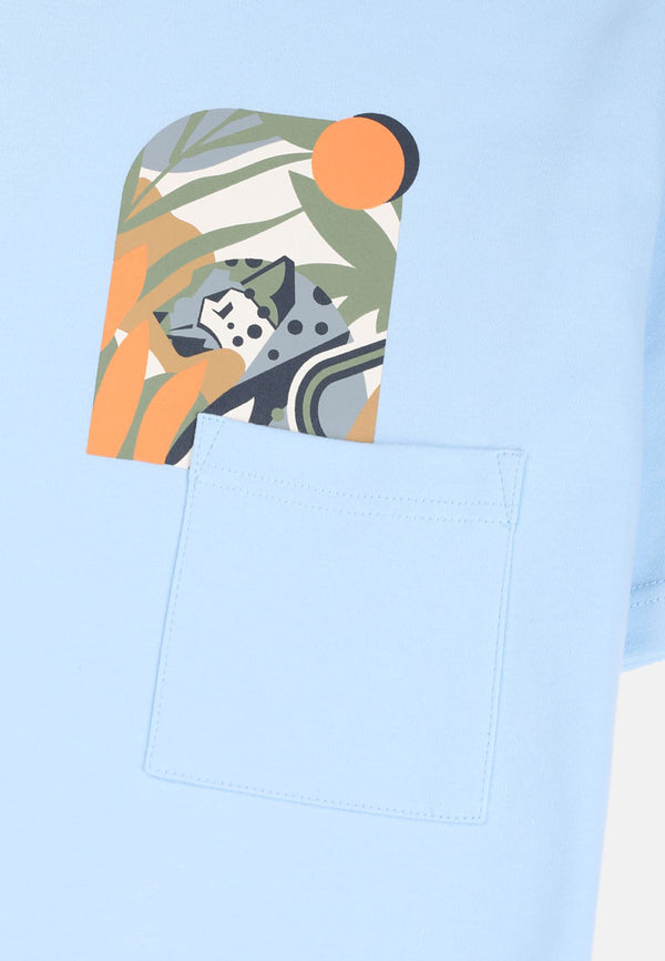 Cheetah Kids Safari Boy Short Sleeves Roundneck Tee - CJ-92892