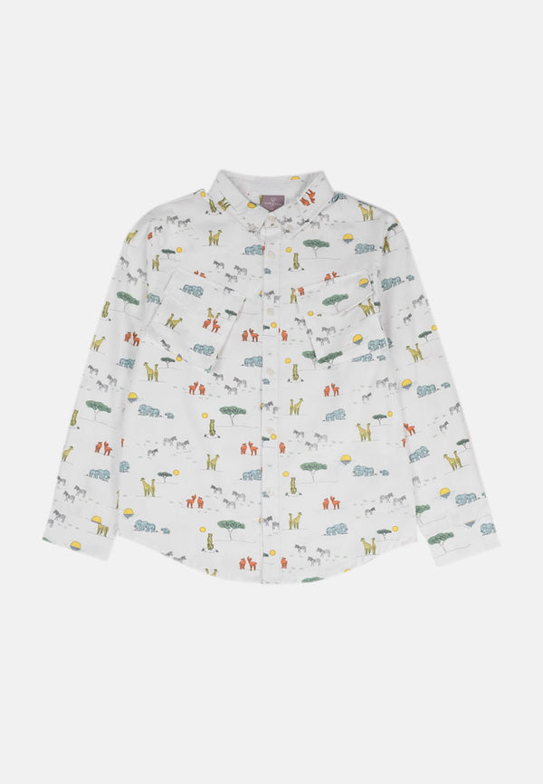 Cheetah Kids Safari Boy Long Sleeves Shirt - CJ-130700