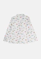 Cheetah Kids Safari Girl Long Sleeves Shirt  - CJG-130702