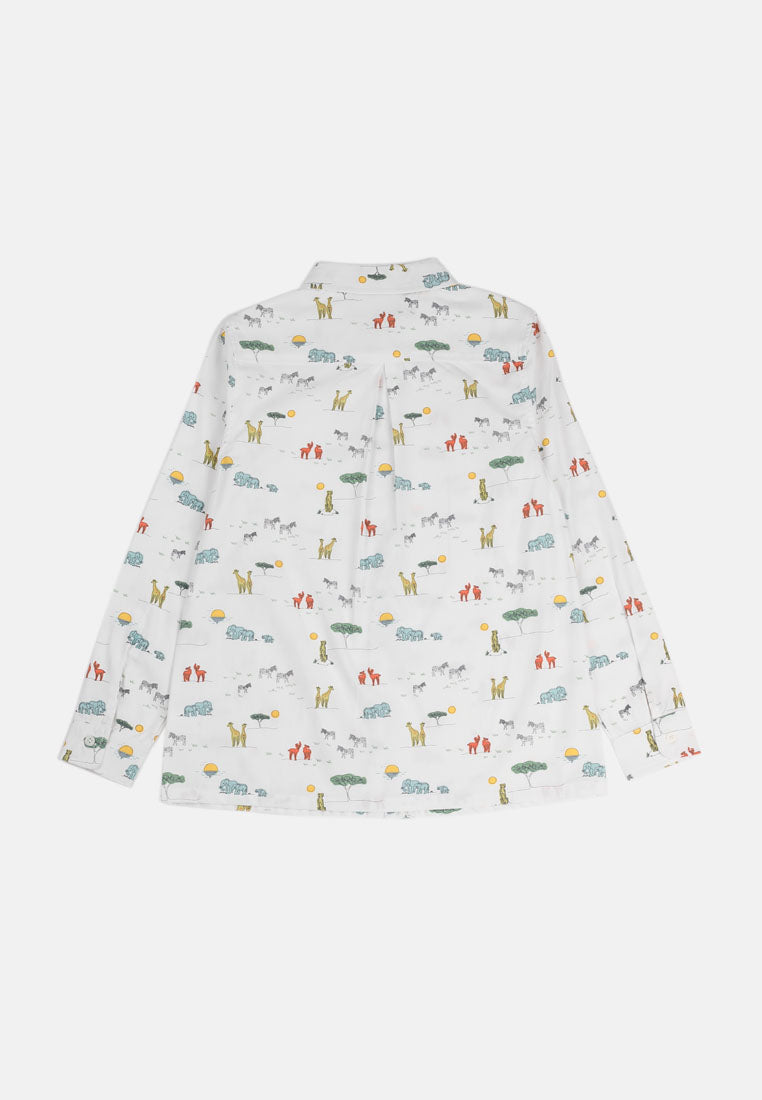 Cheetah Kids Safari Girl Long Sleeves Shirt  - CJG-130702