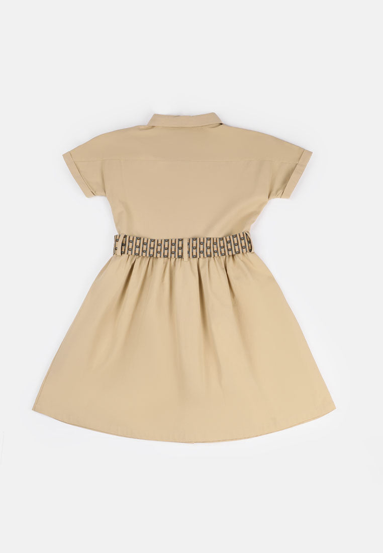 Cheetah Kids Safari Girl Short Sleeves Dress - CJG-19250