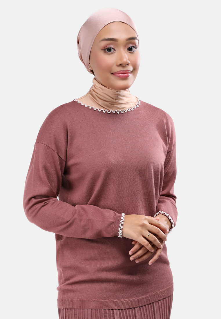 Arissa Yarn Knit Long Sleeves Sweater - ARS-6882 (MD3)