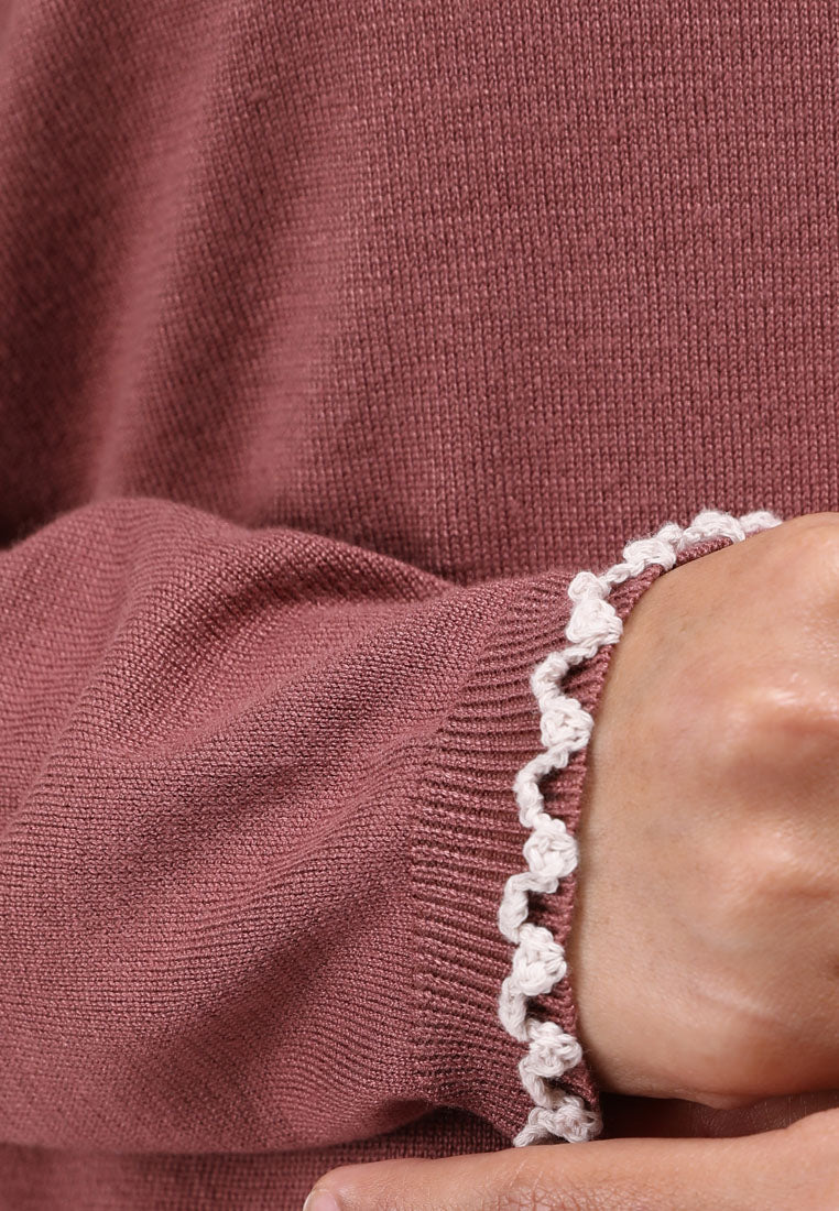 Arissa Yarn Knit Long Sleeves Sweater - ARS-6882 (MD3)