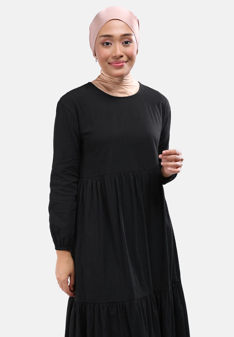 Arissa Women Relaxed Fit Cotton Blend Long Sleeves Maxi Dress MDE - ARS-19186