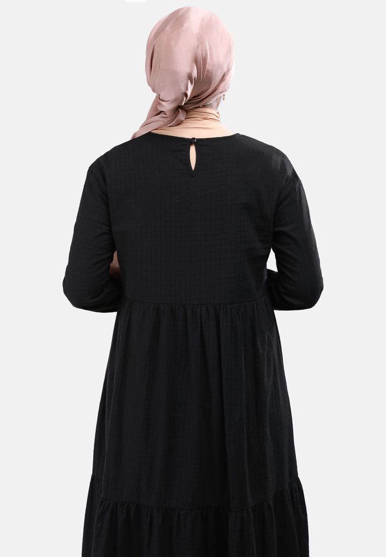 Arissa Women Relaxed Fit Cotton Blend Long Sleeves Maxi Dress MDE - ARS-19186