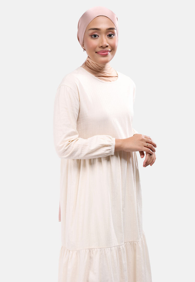 Arissa Women Relaxed Fit Cotton Blend Long Sleeves Maxi Dress MDE - ARS-19186