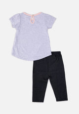 Cheetah Baby Girl Short Sleeves Suit Set - CBG-183008(F)