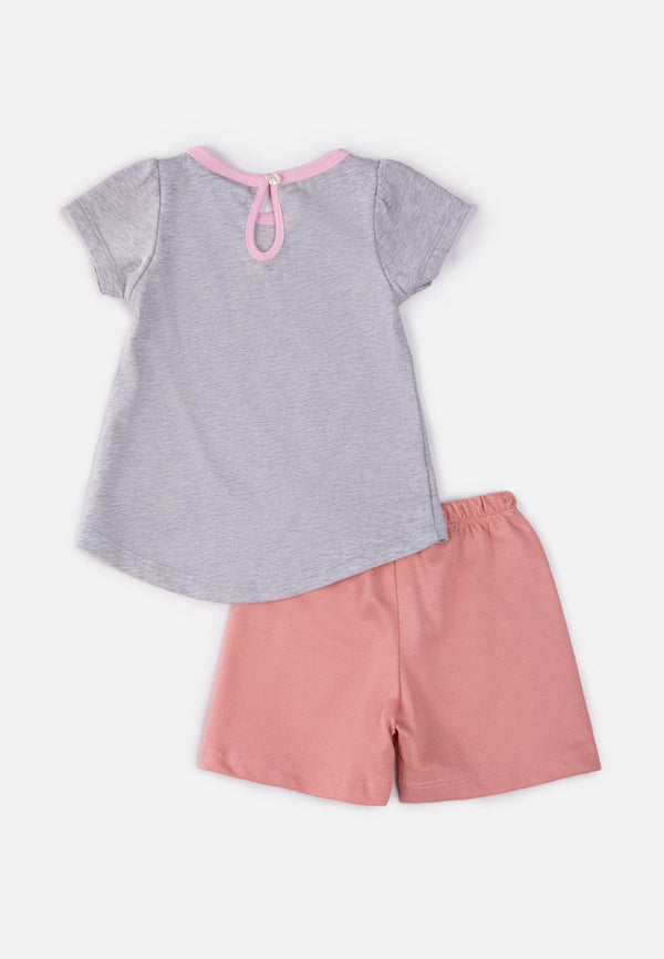 Cheetah Baby Girl Short Sleeves Suit Set - CBG-183046(F)