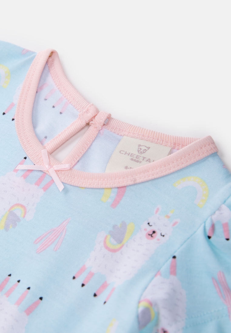 Cheetah Baby Girl Short Sleeves Suit Set - CBG-183136(F)