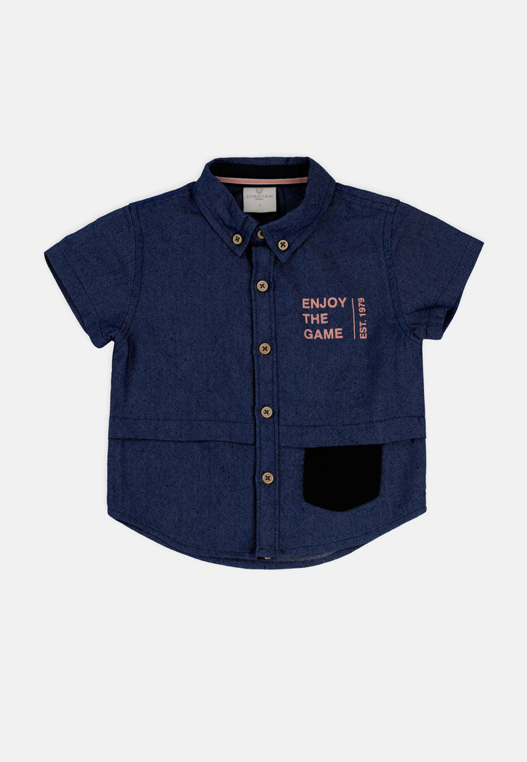 Cheetah Baby Toddler Boy Short Sleeves Shirt - CBB-130348