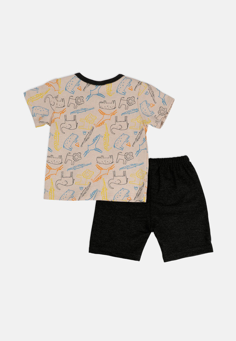 Cheetah Baby Boy Short Sleeves Suit Set - CBB-183172(F)