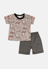 Cheetah Baby Boy Short Sleeves Suit Set - CBB-183236(F)