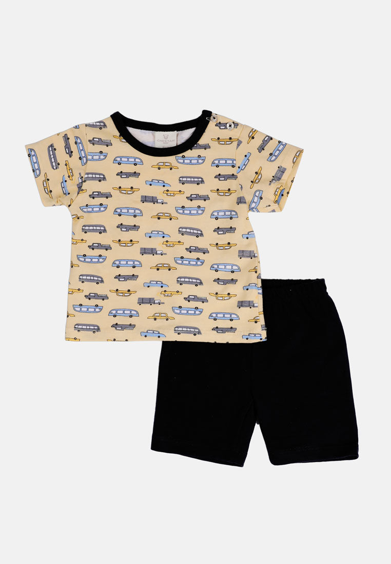 Cheetah Baby Boy Short Sleeves Suit Set - CBB-183238(F)