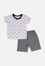 Cheetah Baby Boy Short Sleeves Suit Set - CBB-183240(F)