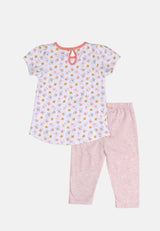 Cheetah Baby Girl Short Sleeves Suit Set - CBG-183226(F)
