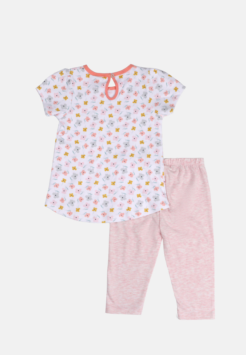 Cheetah Baby Girl Short Sleeves Suit Set - CBG-183226(F)