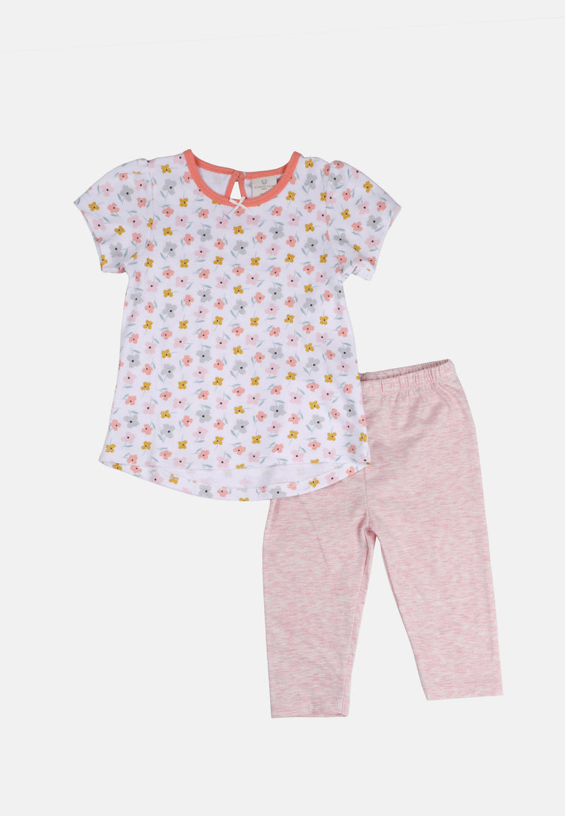 Cheetah Baby Girl Short Sleeves Suit Set - CBG-183226(F)