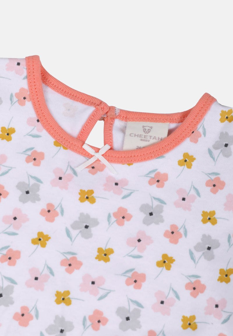 Cheetah Baby Girl Short Sleeves Suit Set - CBG-183226(F)
