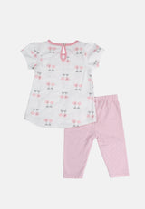 Cheetah Baby Girl Short Sleeves Suit Set - CBG-183228(F)