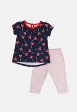 Cheetah Baby Girl Short Sleeves Suit Set - CBG-183242(F)