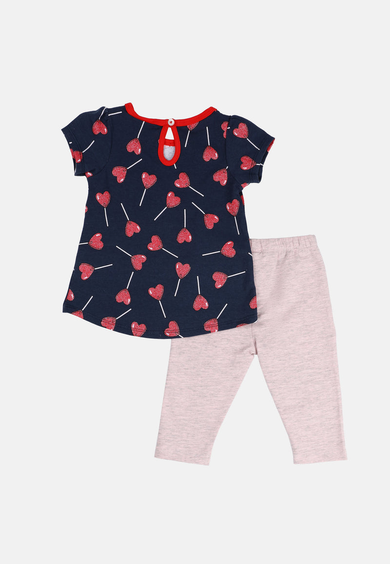 Cheetah Baby Girl Short Sleeves Suit Set - CBG-183242(F)