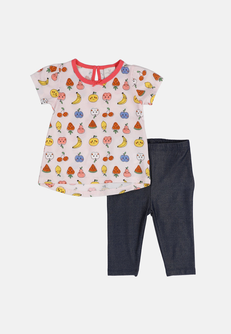 Cheetah Baby Girl Short Sleeves Suit Set - CBG-183166(F)