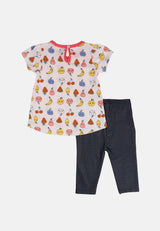 Cheetah Baby Girl Short Sleeves Suit Set - CBG-183166(F)