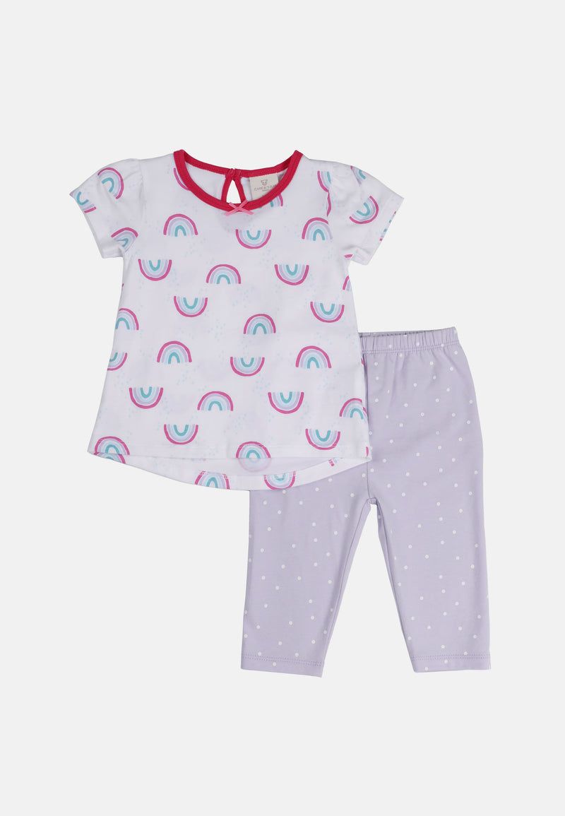 Cheetah Baby Girl Short Sleeves Suit Set - CBG-183176(F)